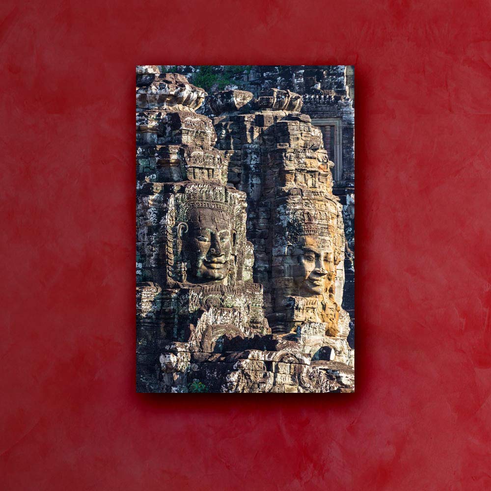 BOXD Bayon Temple in Angkor, Cambodia Painting Poster On Sunboard 12 X 18Inch