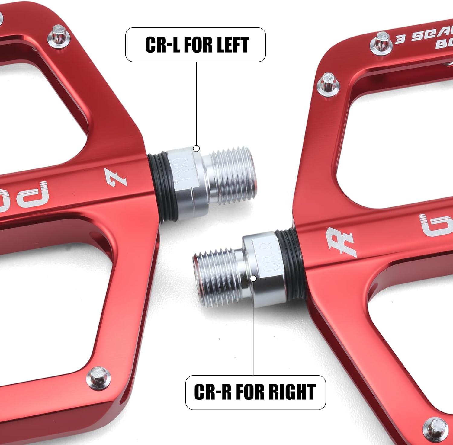 Bike Pedals Mountain Bike Adult, Light MTB Flat Pedals Grippy w 9pcs Non-Slip Studs, Aluminum Alloy Composite Platform Pedals,Suitable for Women, Children, Road Bikes, BMX,MTB and Leisure Bikes