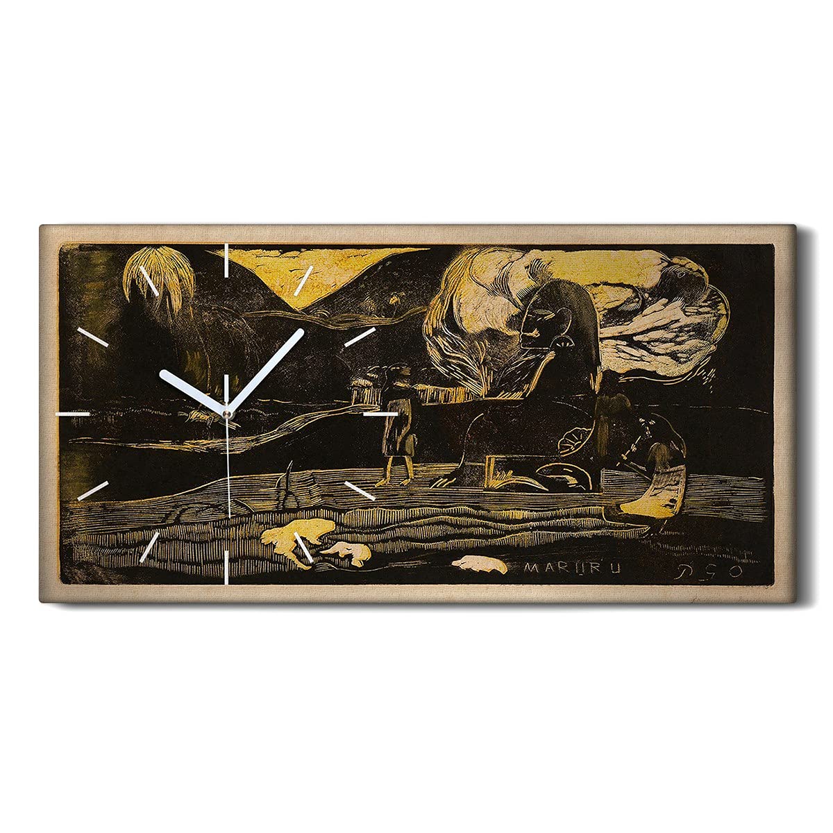Horloge sur Toile Coloray déco salon et chambre moderne Marri
