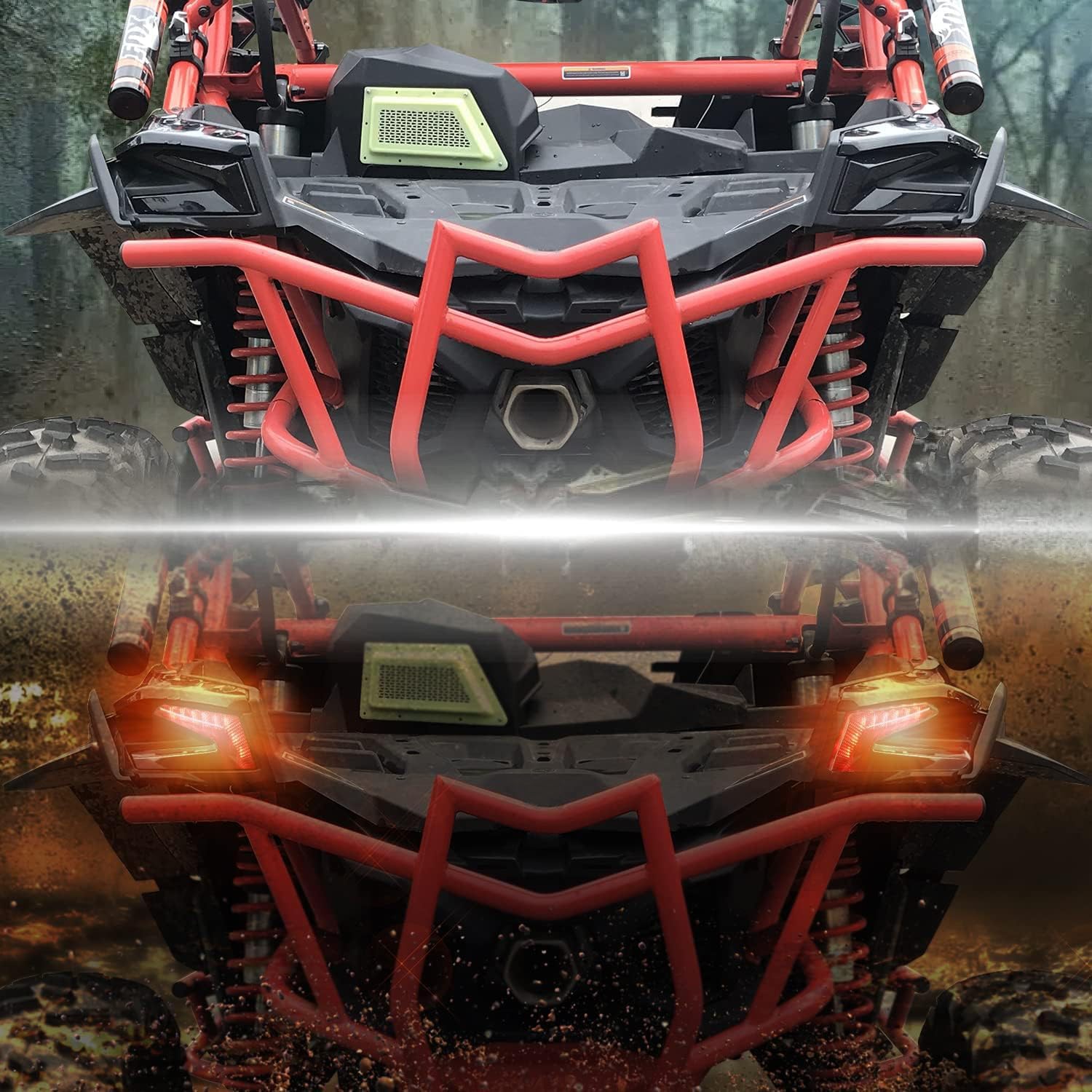 Black Taillights Rear Brake Lamps Compatible with Can-Am Maverick X3 Max XDS XRS X DS RS RC MR Turbo R RR 2017-2022,Smoked LED Tail Light Assembly Replace 710004744