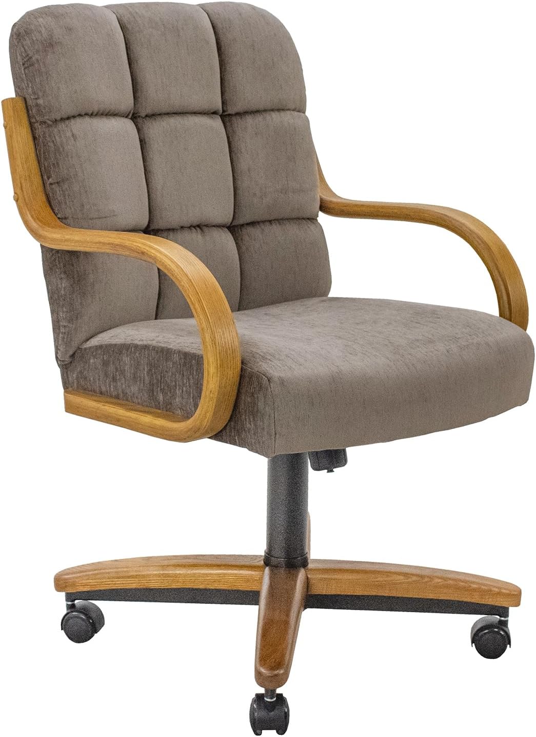 Chromcraft 4 Set of Caster Swivel Tilt Dinning Chairs