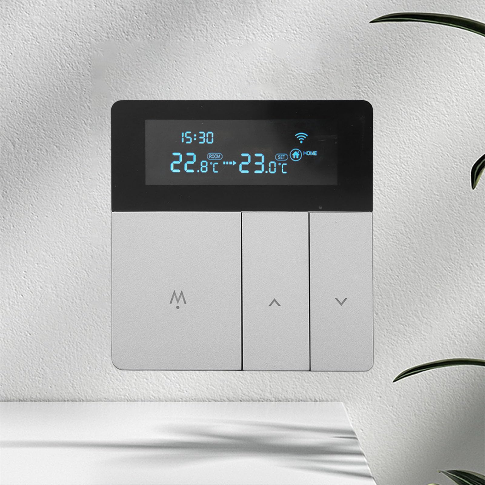 Inteligentny termostat kolorowy 16 A, programowalny, inteligentny elektryczny termostat grzewczy do prywatnych domów, biur, centrów handlowych i hoteli, prąd zmienny 90-240 V (WiFi, sterowanie głosowe