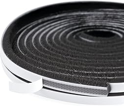 Window Brush Draught Excluder 5m (L) x 9mm (W) x 23mm (T) Self Adhesive Draught Excluder Sealing Strip for Sliding Doors / Exterior Doors Black