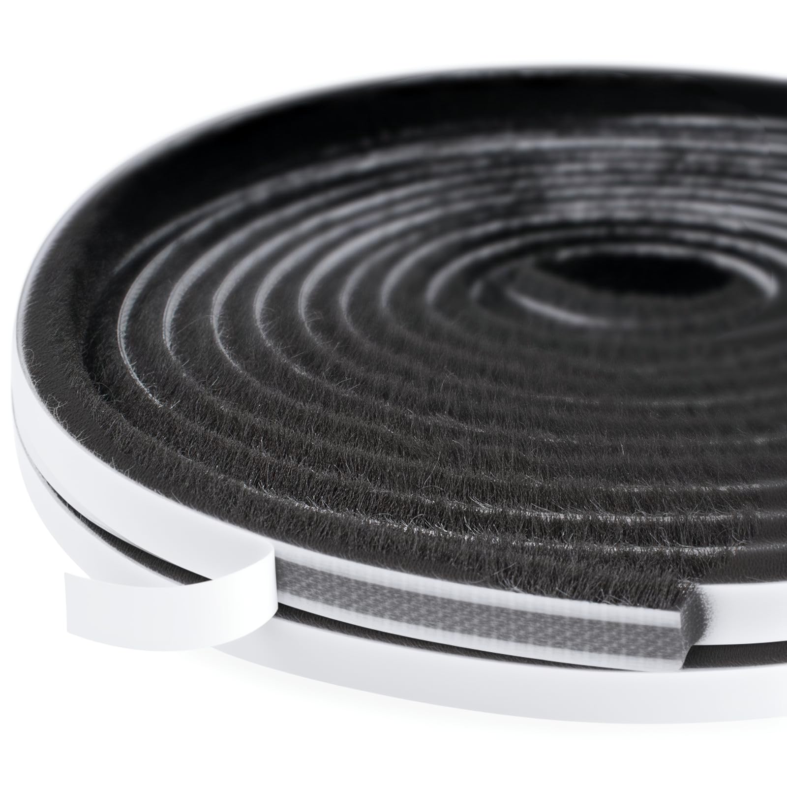 Guarnizione A Spazzola, 5M Paraspifferi 9mm L  X 23mm P Grigio Spazzola Adesivo Autoadesiva 1049266490