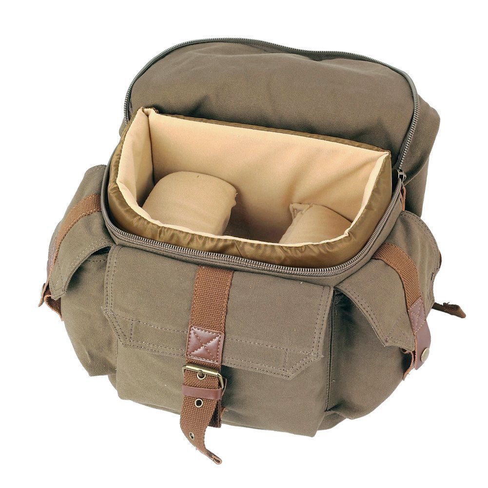 Múltifunciones Impermeable Lona Mochila para Cámara y Viaje DSLR SLR Cámara Bolsa con Cubierta