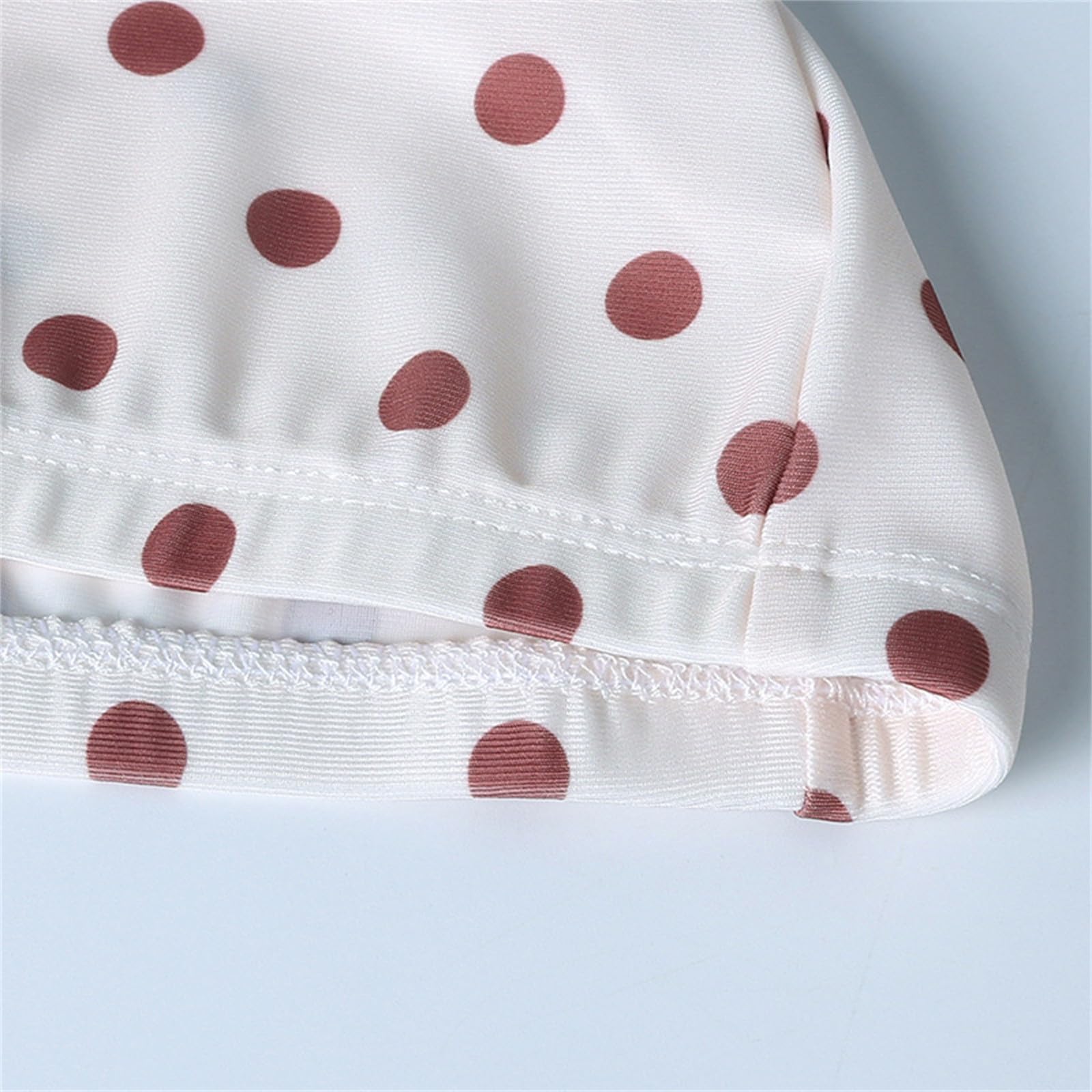 Generisch Vestido de playa de 3 piezas para niños, niñas, traje de baño con estampado de flores, rayas, lunares, traje de baño para niños pequeños, bañador con gorro de baño
