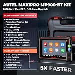Autel MaxiPRO MP900-BT KIT Scanner: 2026 Level-up of MP900Z-BT, MP808BT Pro, MP808BT KIT with DoIP CAN-FD, 40+ Services, OE ECU Coding, 11 PCS OBD1 Cables, Bi-Directional,150+ Makes, FCA Re.nault SGWT