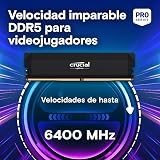 Crucial Pro DDR5 RAM 32GB Kit (2x16GB) 6000MHz CL36, Overclocking Gaming, Intel XMP 3.0 / AMD EXPO, Computer Memory (PC), Black - CP2K16G60C36U5B - 2