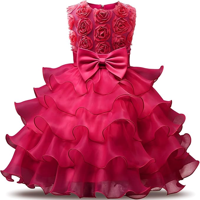 NNJXD Vestito da Ragazza Festa in Pizzo per Bambini Abiti da Sposa : Amazon.it:  Abbigliamento