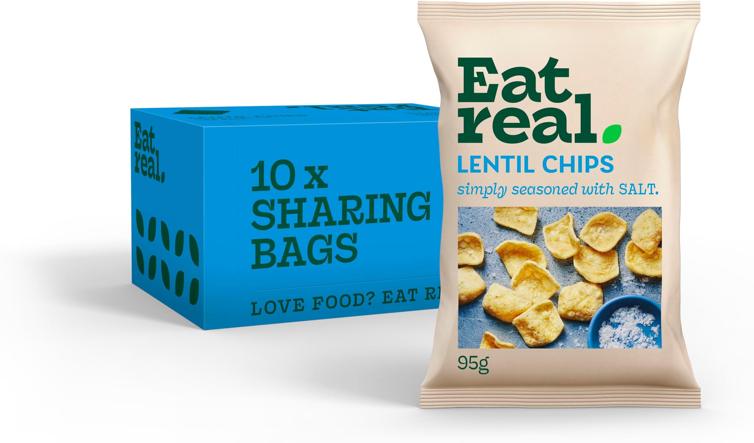 Hummus Chips, Sea Salt, 10 X 110g, Gluten-Free Crisps Multipack, Vegan-Friendly, Healthy Snacks, Plant-Based