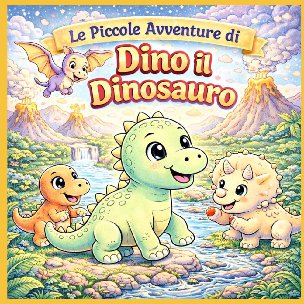 Libro da colorare con storie : Le Piccole Avventure di Dino il Dinosauro (Le Piccole Avventure da Colorare)