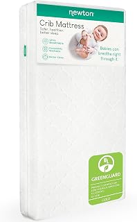 Newton Baby Breathable Crib Mattress & Toddler Bed - Washable Wovenaire Core, Reduces Suffocation Risk, Firm 5.5" Thick White