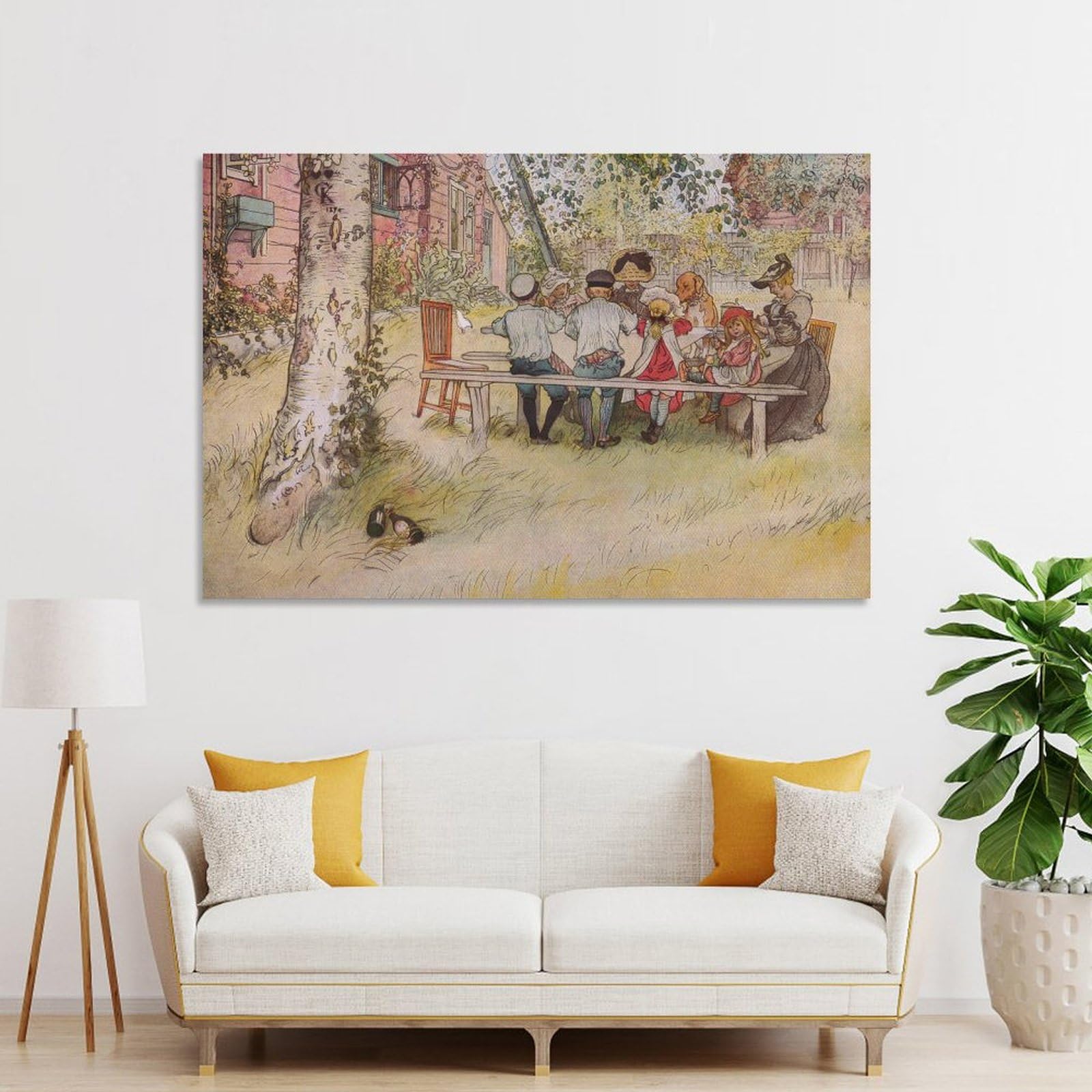 Amazon.co.jp: Carl Larssonカール・ラーション《大きな白樺の下での