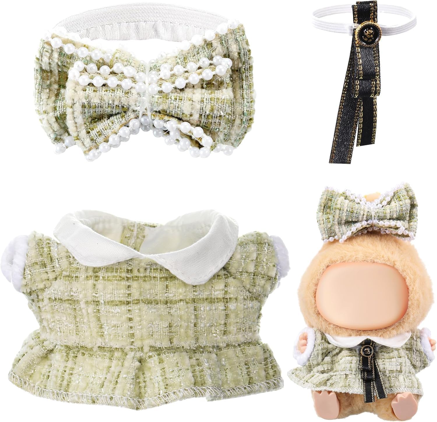 Clothes Fit for LABUBU - Premium Fashion Dresses with Accessories, Luxury Chic Doll Clothing & Style Bundle,Just Clothes