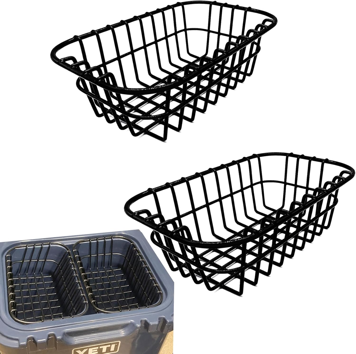 Cooler Basket Compatible with YETI Roadie 24, Dry Goods Wire Cooler Rack Storage Will Keep Smaller Items Dry and Stay Goods High for Roadie 24 Ice Chest Good to Hold Fruit, Utensils, etc
