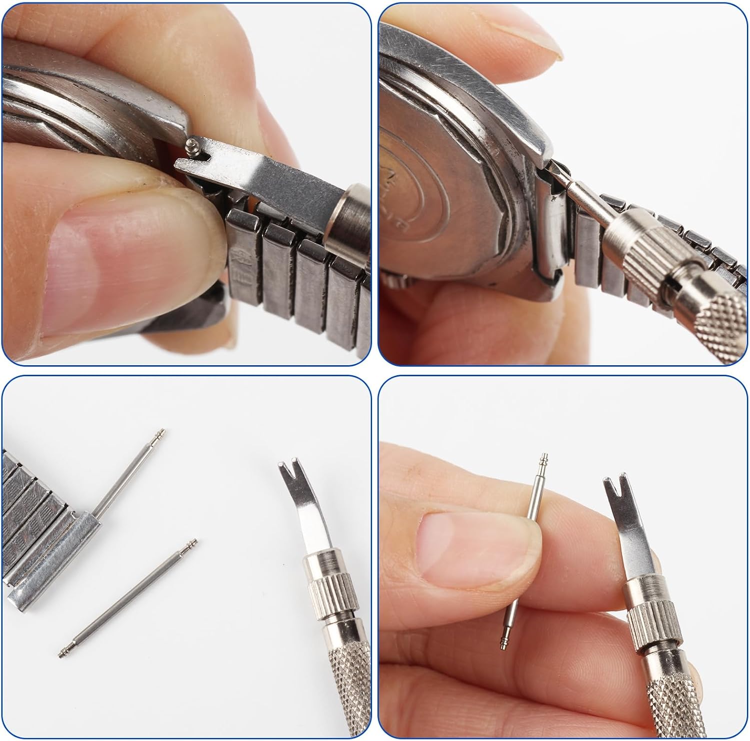 QKP Watch Band Pins, 64Pcs Watch Repair Kit to Replace the Watch Strap, (16mm-28mm) Stainless Steel Watchband Pins, for Metal, Leather, and Nylon Watch Straps image 5
