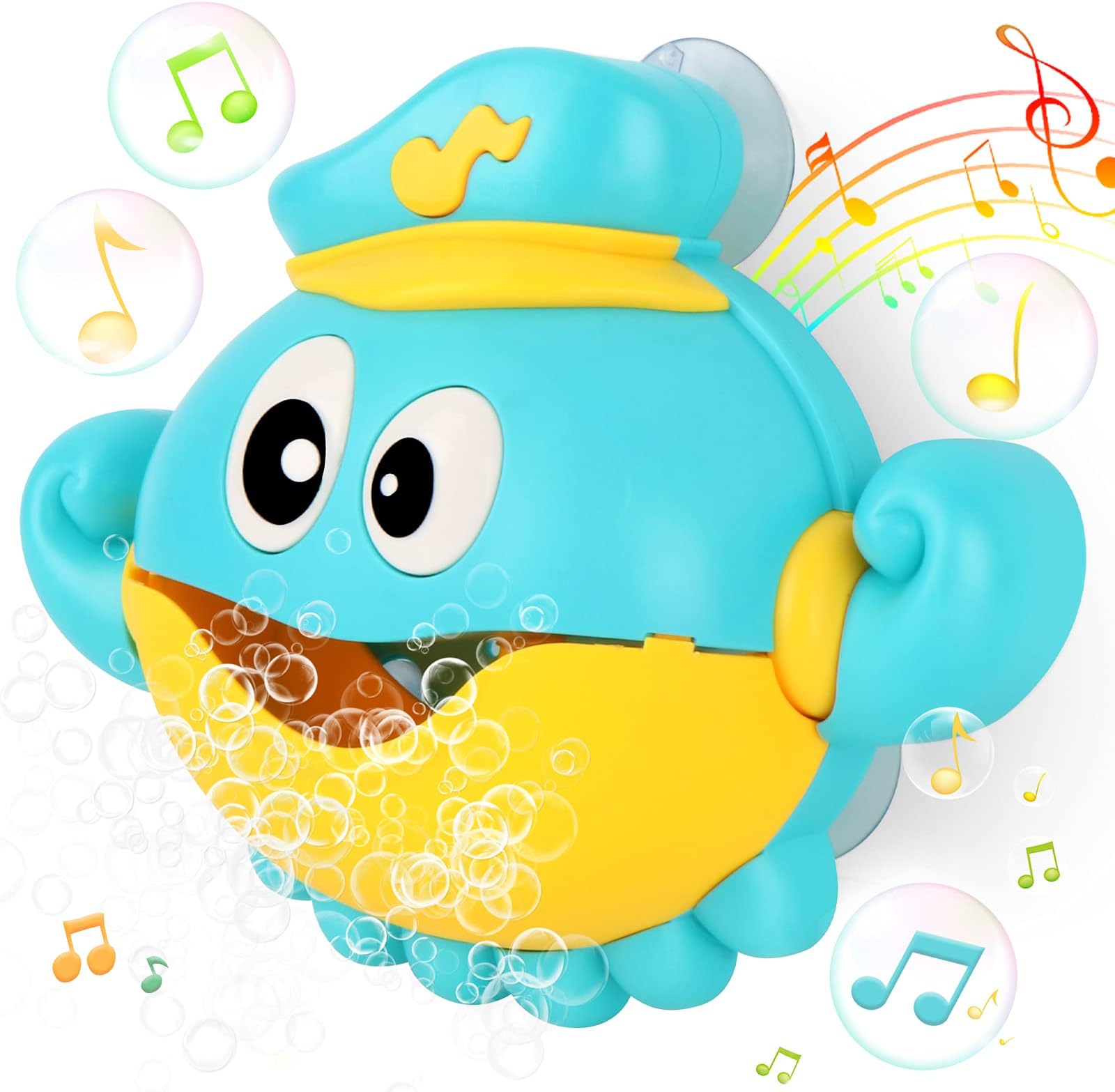 HanmuleeBaby Bath Toys Bubble Machine, 1000+ Bubbles Per Minute with Nursery Rhymes, Automatic Octopus Bubble Maker Bath Toys for the Bathtub for Toddlers Babies Boys Girls