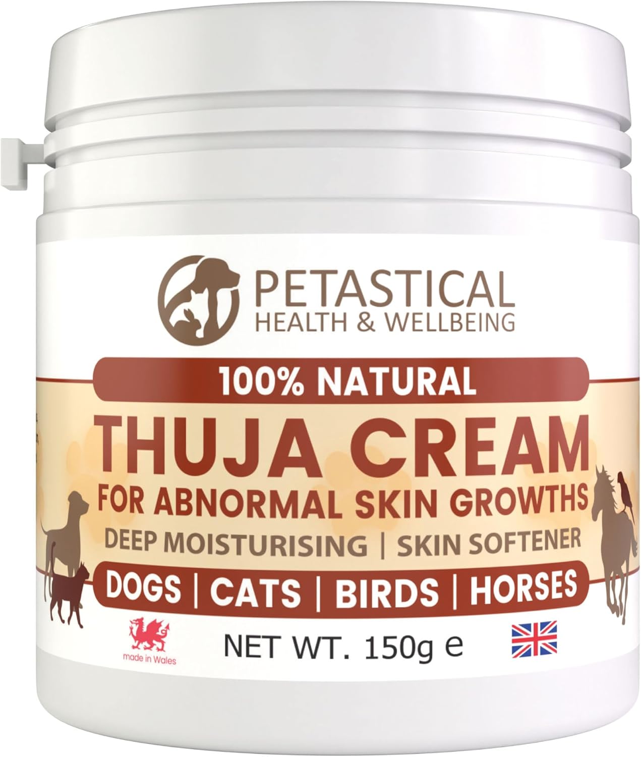 Petastical Thuja Cream, Wart Remover for Dogs, Cats, Horse, Birds Removal treatment for