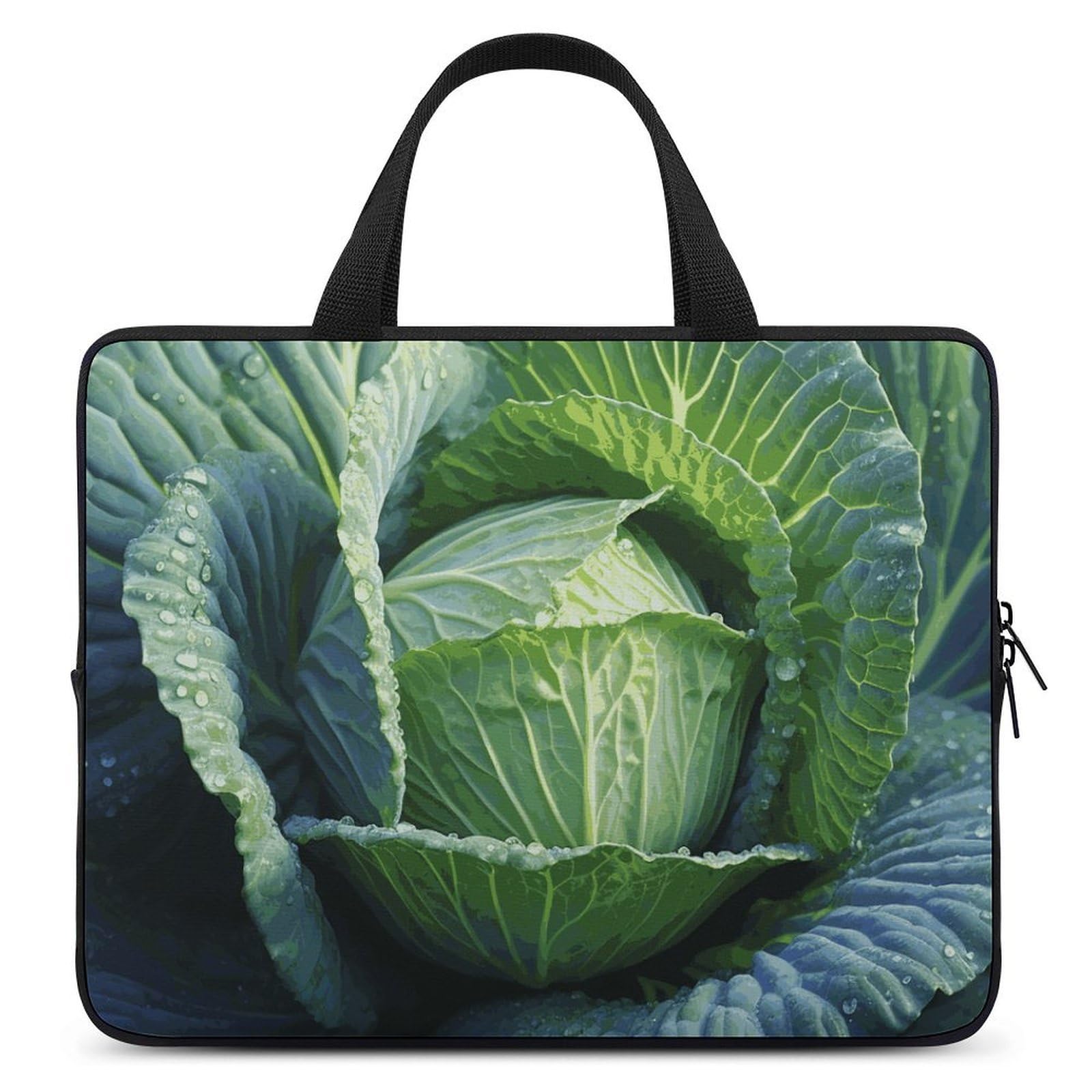Bright Cabbage - Custodia per computer portatile, ultra sottile, impermeabile, 13 pollici, borsa protettiva portatile con cinghia da polso