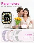 Smart Watch for Women(Call Answer/Dial), 1.85'' Touch Screen Smartwatch for Android iPhone Compatible, Fitness Tracker with Heart Rate Sleep Monitor 120+ Sports Modes, 30 Days+ Battery Life, Silver