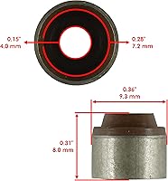 Vista 2 de Caltric 16 sellos de vástago de válvula compatibles con Kawasaki Ninja H2R 2015 2016 2017 2018