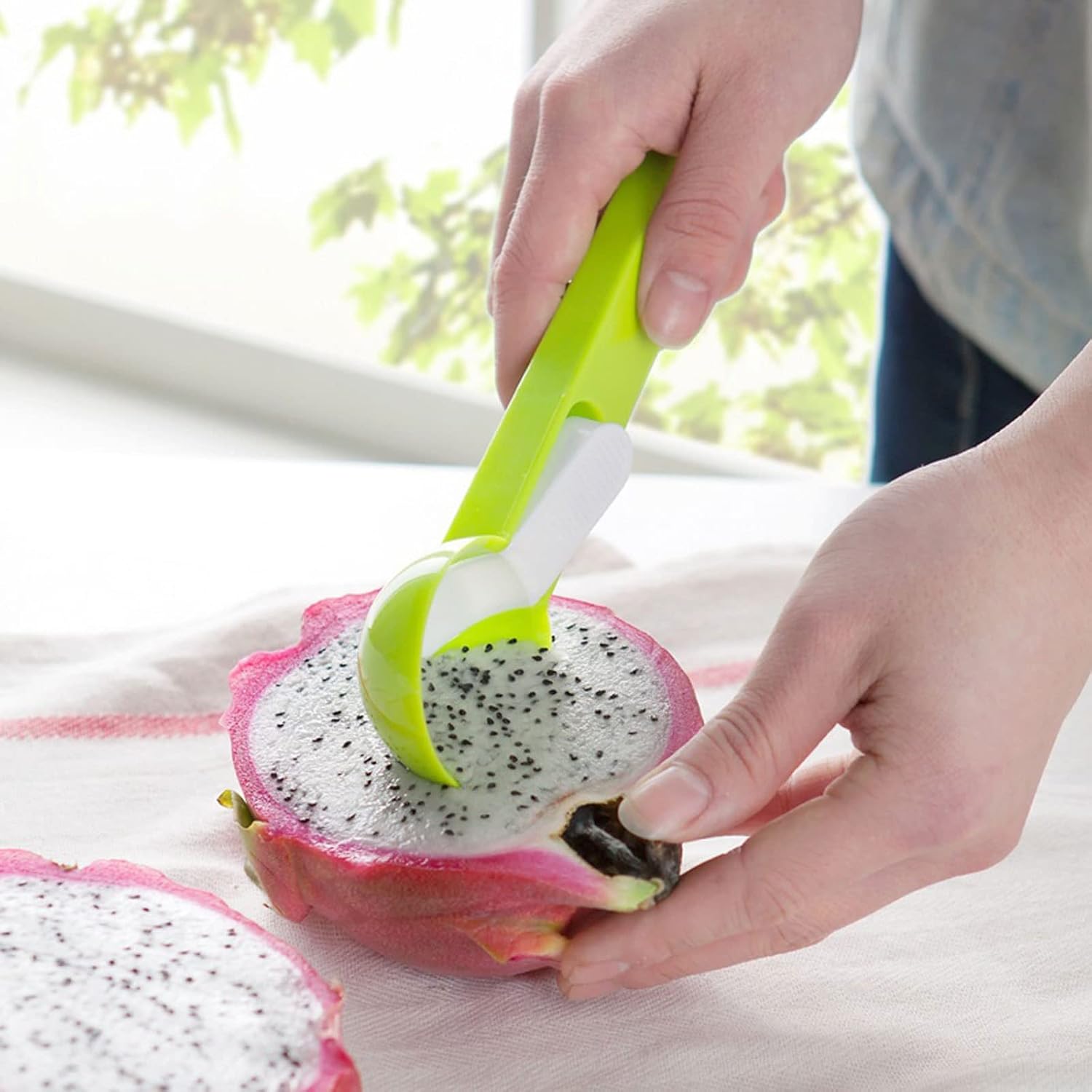Ice Cream Scoops 1Pcs Ice Cream Scoop Food Grade PP Ball Shape Big Maker Watermelon Fruit Spoon Tools
