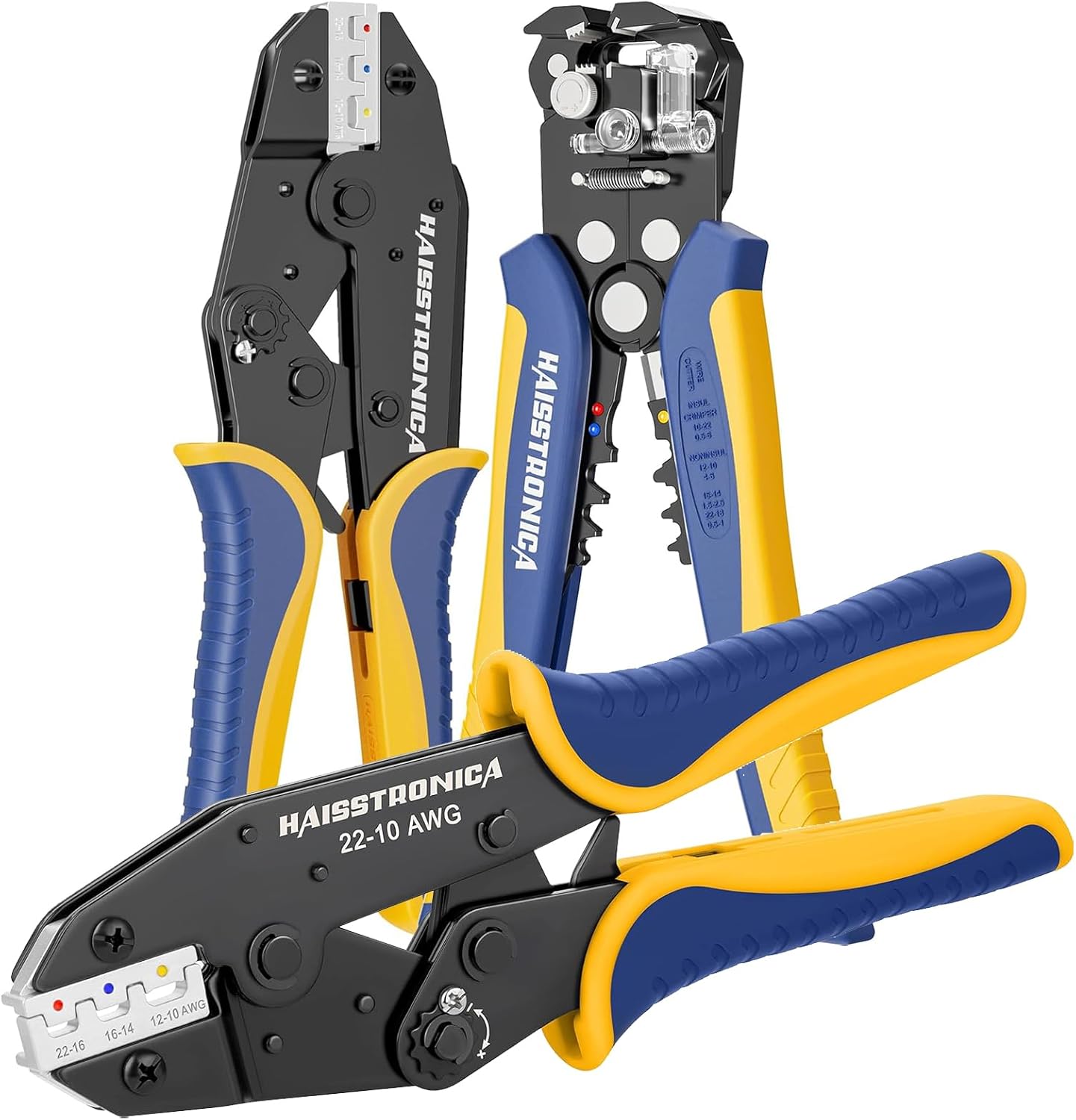 haisstronica Wire Stripper and Crimping Tool Crimping Tool For Heat Shrink Connectors-AWG 22-10