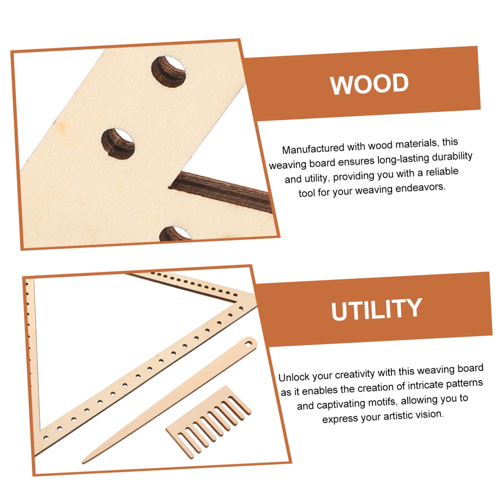 LALAFINA Handcraft Weaving Triangle Weaving Loom Set for Boys and Girls DIY Projects