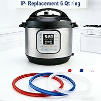 Vista 2 de Paquete de 3 anillos de sellado de 6 cuartos para anillos de sellado instantáneo de ollas de repuesto para sello instantáneo de olla de 5/6 cuartos
