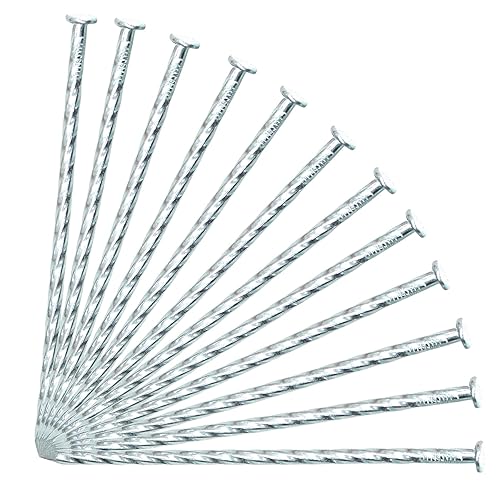 50/100/150 Pack 6" Solid Galvanized Non-Rust Metal Garden Stakes Spiral