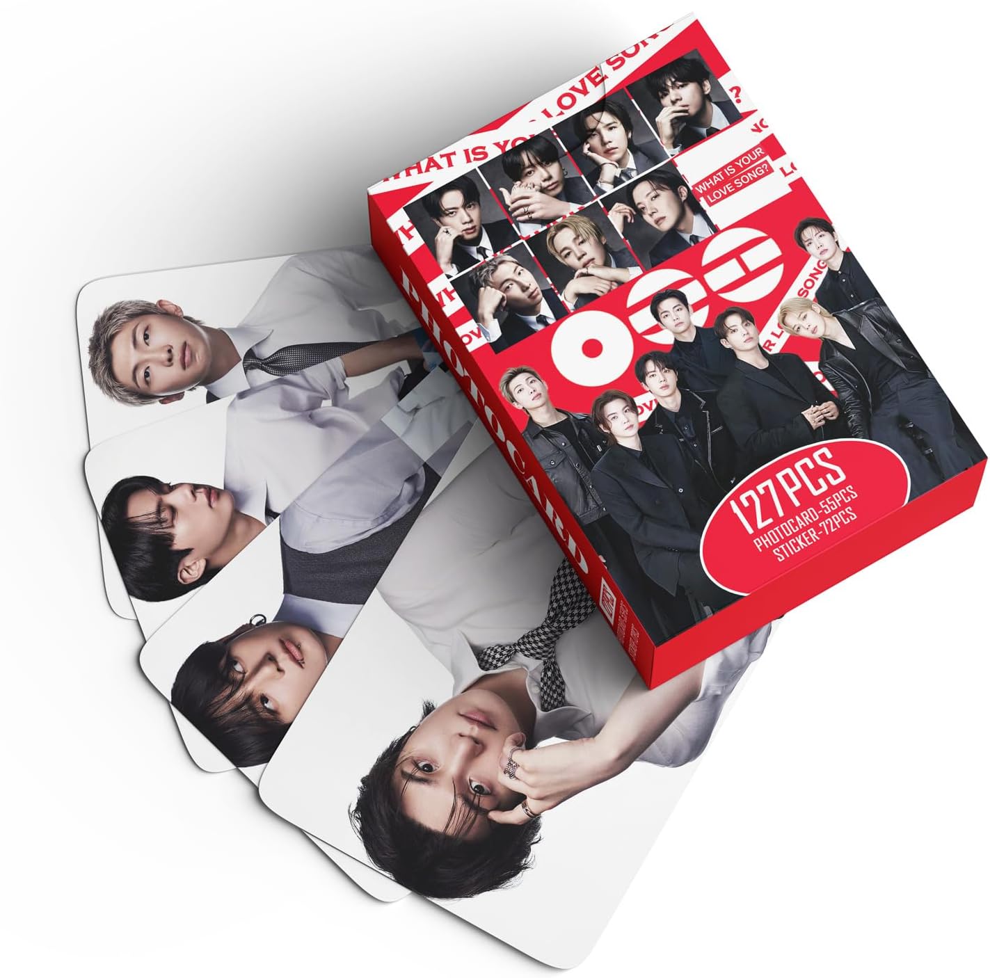 127 Pcs Photocards Album ARIRANG Merch 55 Pcs Lomo Cards and 72 Pcs Stickers