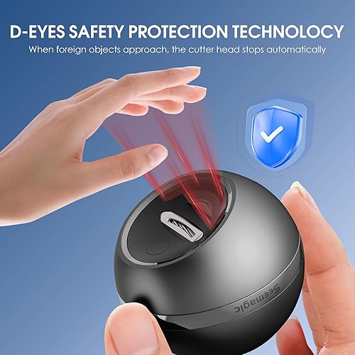 Miniatura 4 de Cortaúñas eléctrico, 2 en 1, cortaúñas eléctrico automático con luz LED, 2 velocidades, recortador de uñas de regalo para adultos mayores,