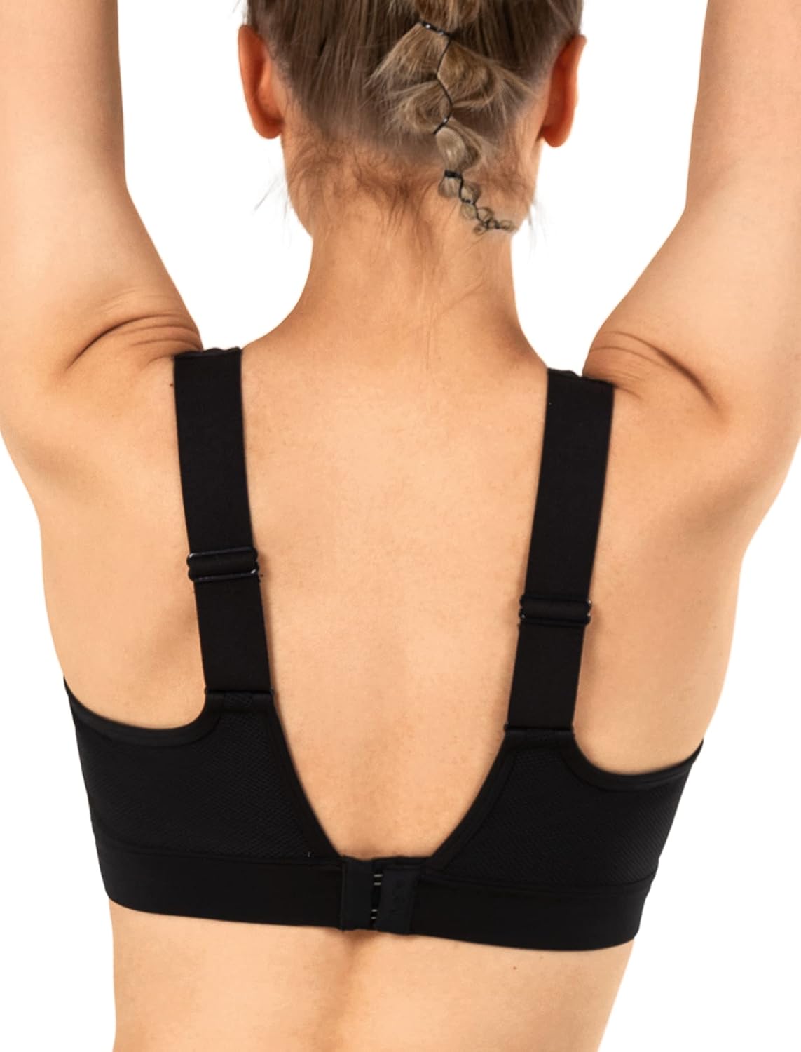 Yvette Adjustable Molded Cup Supportive Sports Bras - High Impact Wireless Bra for Large Breasts - Image 2