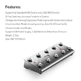 MeloAudio MIDI Commander Guitarra Piso Multi-Efectos Portátil USB MIDI Foot Controller Pedal Interruptores