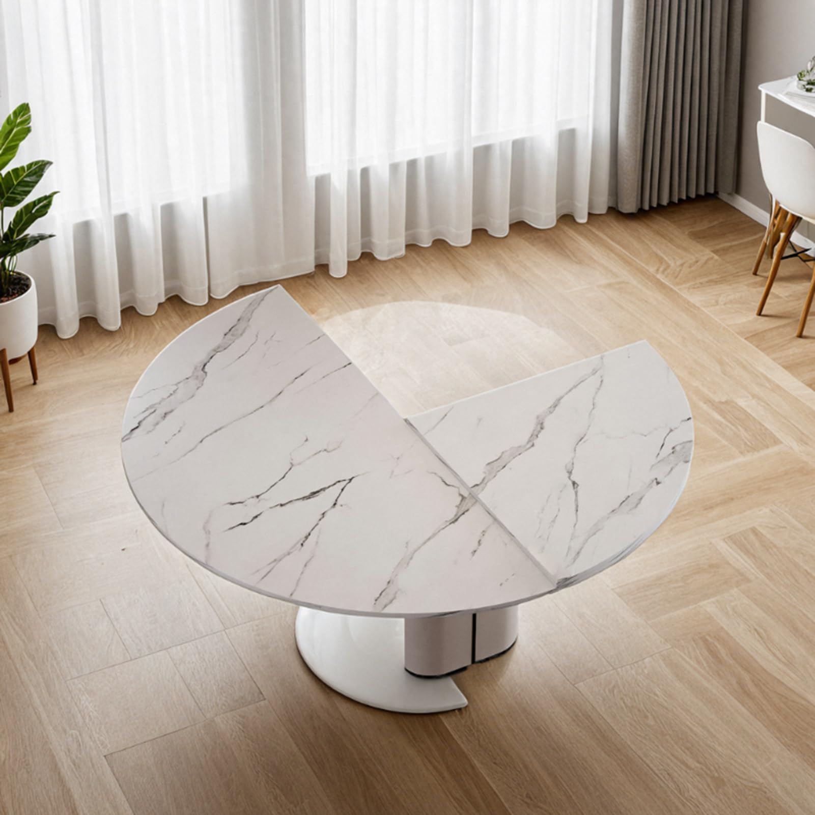 Table de salle à manger pliable 150 cm pour repas de famille et événements