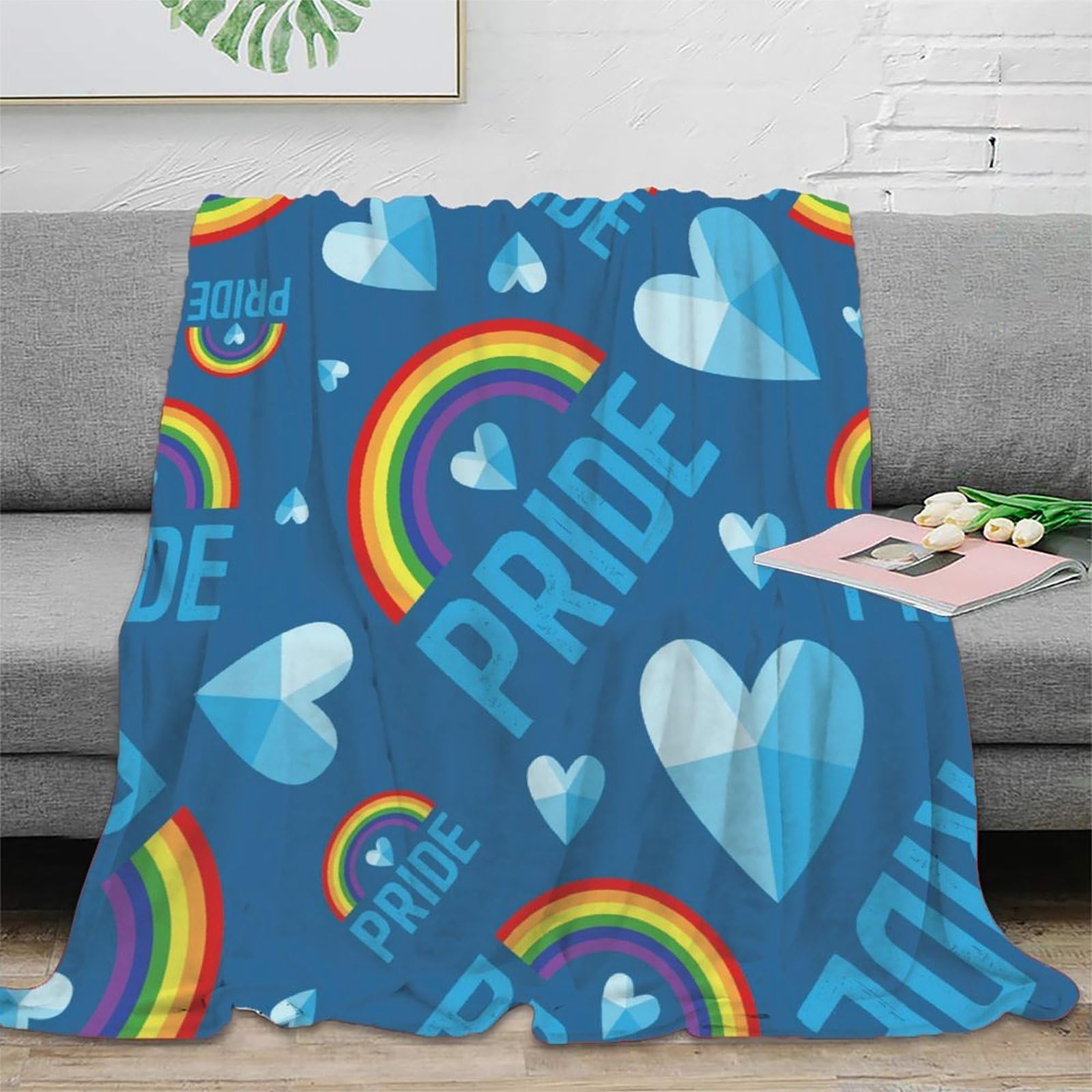 Couverture Pride Rainbow toutes saisons pour éliminer les frissons nocturnes