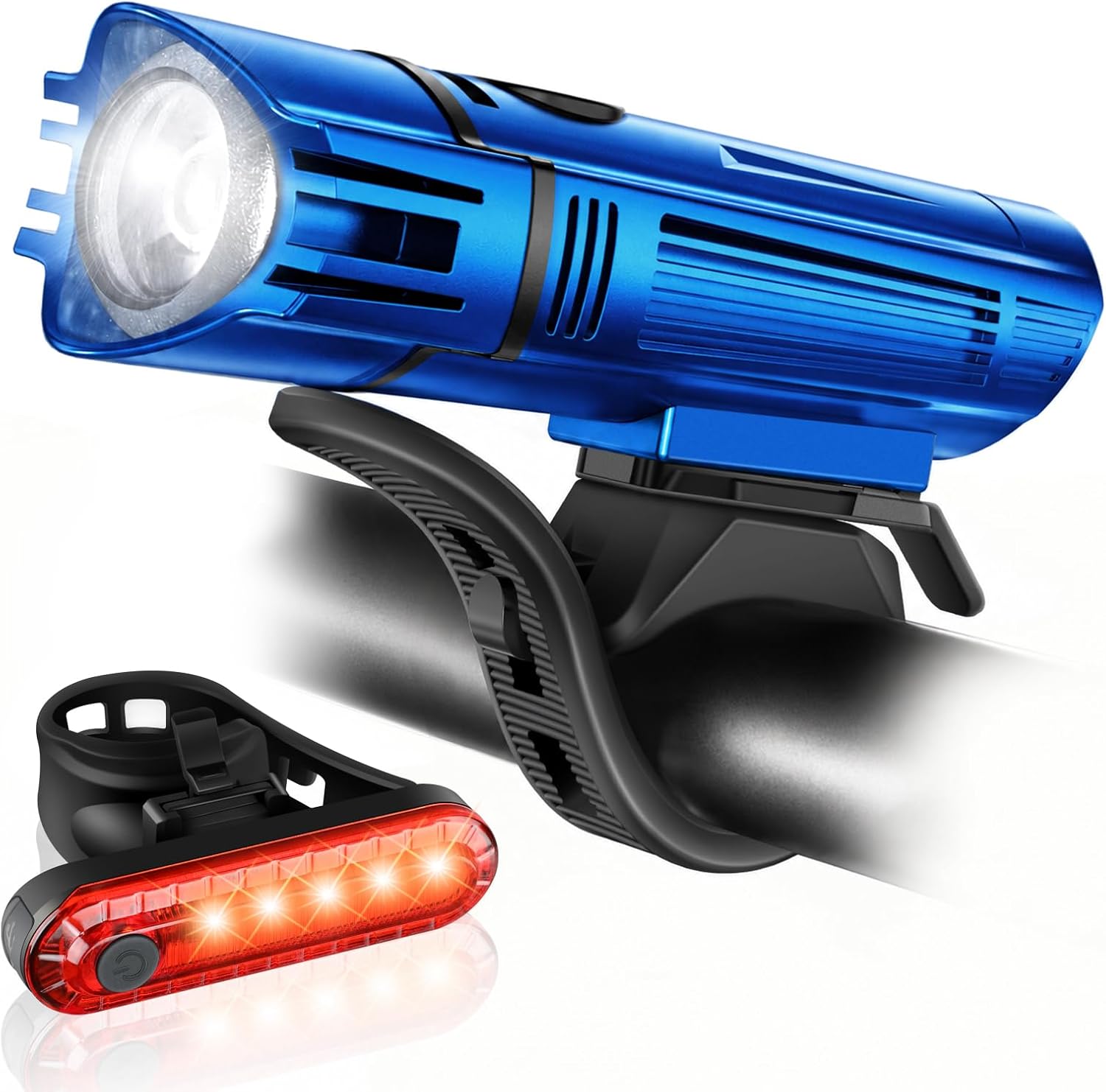 Ascher rechargeable bike light set, front and rear