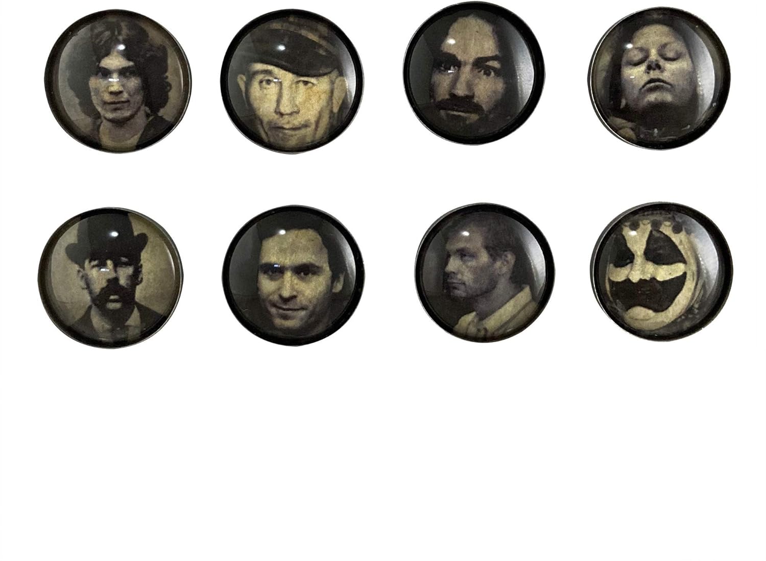 Asylum Zone Vintage Serial Killer Newspaper with Magnets Jeffrey Dahmer Ted Bundy Charles Manson John Wayne Gacy : Toys & Games