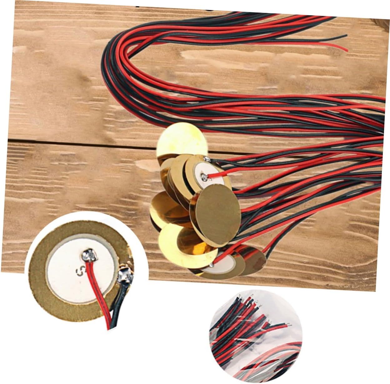 12pcs Electric Guitar Pickups Piezo Disc Piezoelectric Buzzer Guitar Sound Pickup Diy Sounder Kit