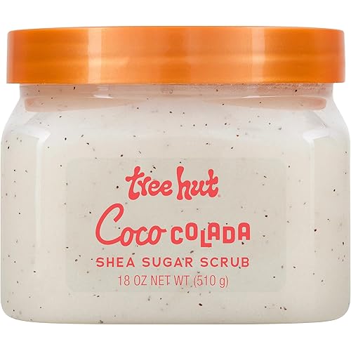 Tree Hut Coco Colada Shea Sugar Scrub, 18 oz, Ultra Hydrating and Exfoliating Scrub for Nourishing Essential Body Care
