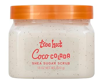 Tree Hut Coco Colada Shea Sugar Scrub, Exfoliating & Hydrating Body Scrub with Shea Butter & Essential Oils, Smooth & Soften Skin, 18 oz