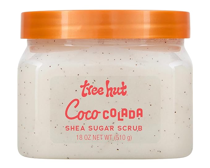 Tree Hut Coco Colada Shea Sugar Scrub, 18 oz, Ultra Hydrating and Exfoliating Scrub for Nourishing Essential Body Care