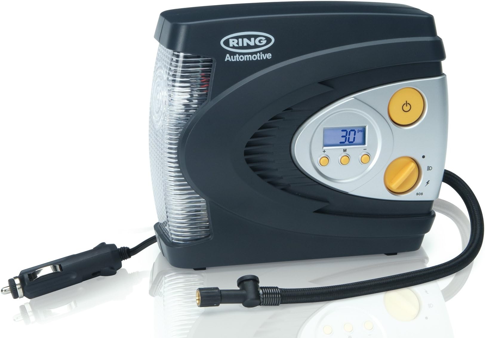 RING Automotive RAC630 12V Automatic Digital Compressor with LED Light