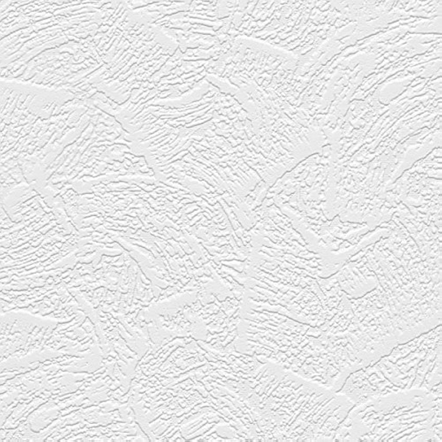 Manhattan Comfort Oliver Series Vinyl Textured and Paintable Design Large Wallpaper Roll, 21" W x 33' L, White