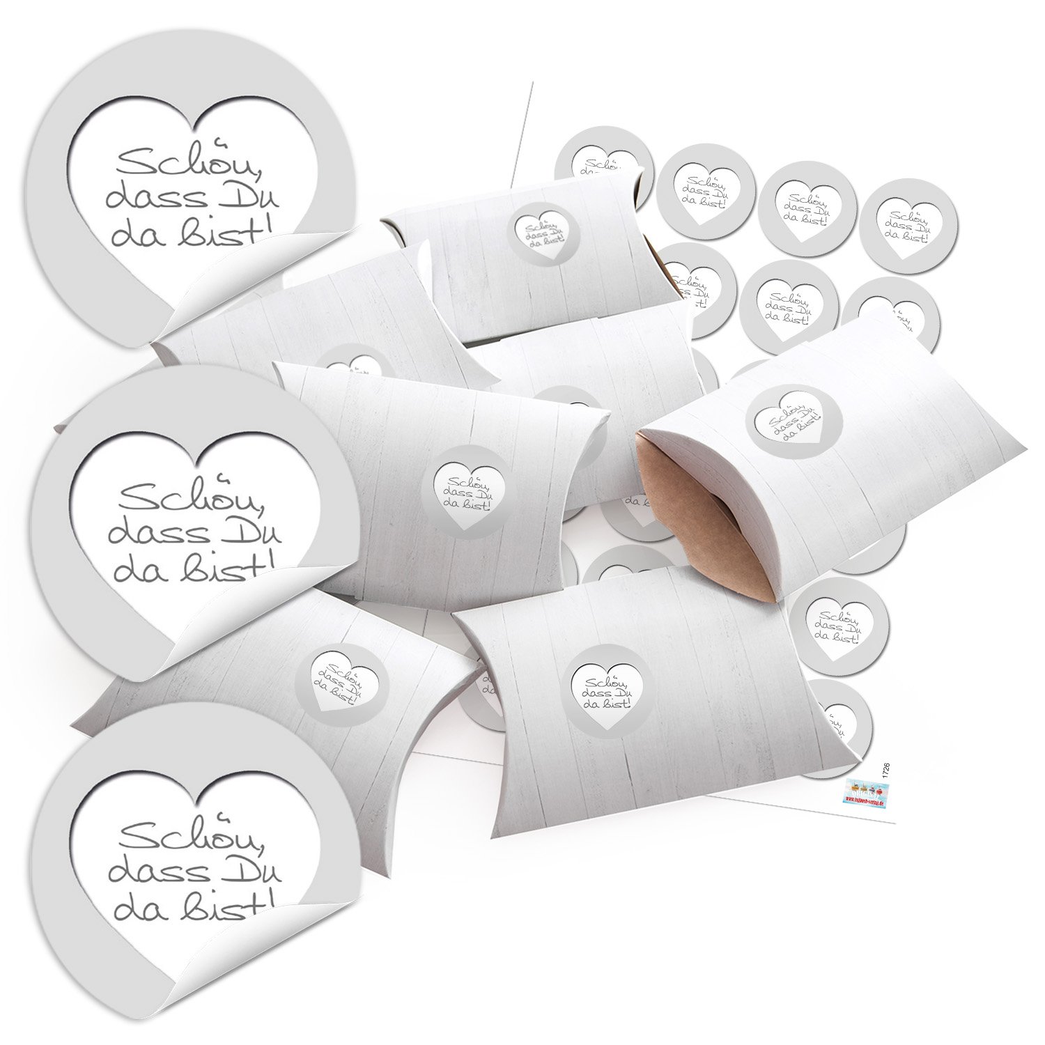 25 Cajas De Regalo Con Mensaje En Alemán 'Schön, Dass Du Da Bist' – Perfectas Para Detalles Y Manualidades