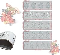 Vista 5 de 5PCS Leaf Molds Silicone Baking Fondant Tuile Molds, Hollow 3D Coral Branch Leaf Tuille Lace Silicone Cake Moulds, Polymer Clay Mold for Baking