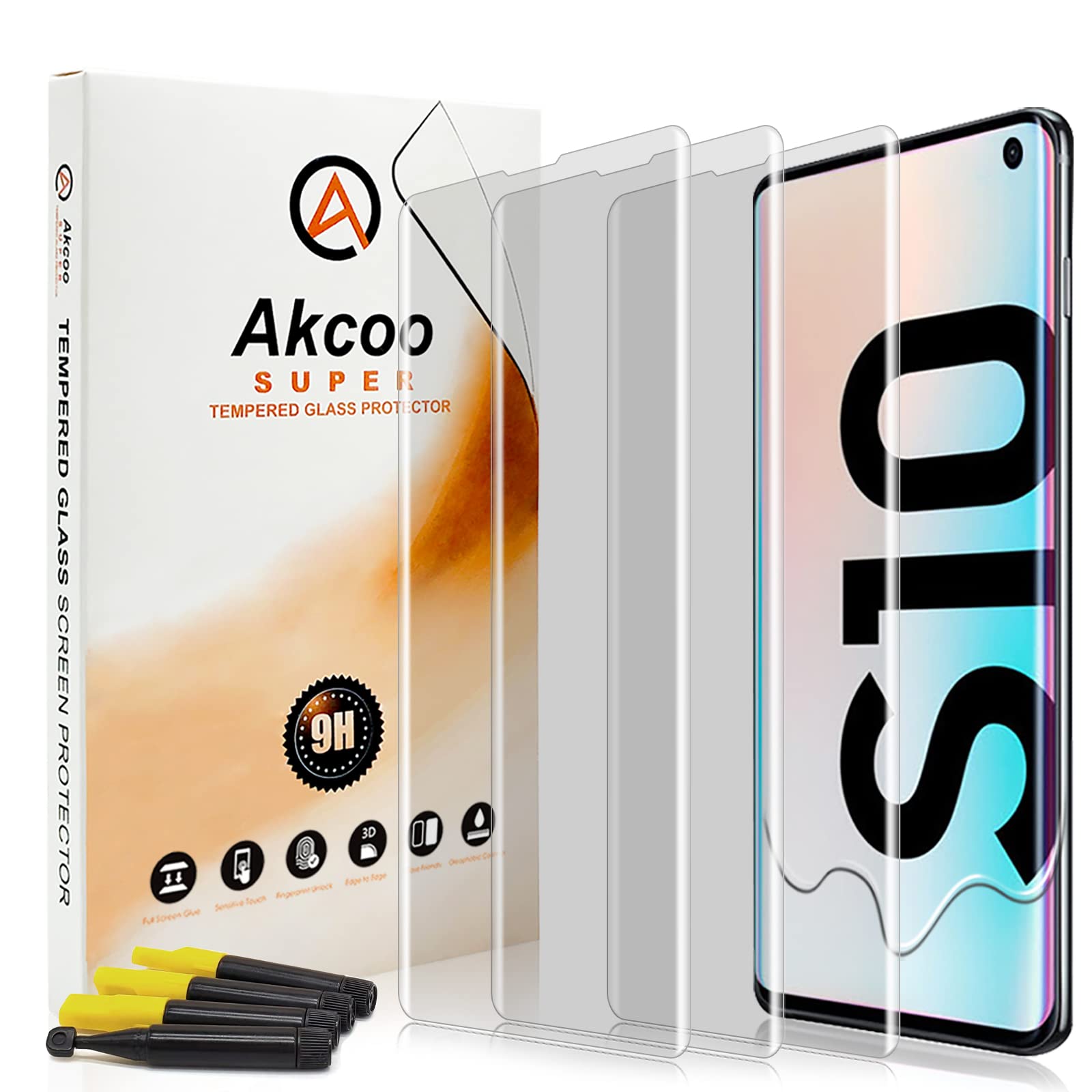 Akcoo Schutzglas für Galaxy S10,LOCA Technologie,Unsichtbare