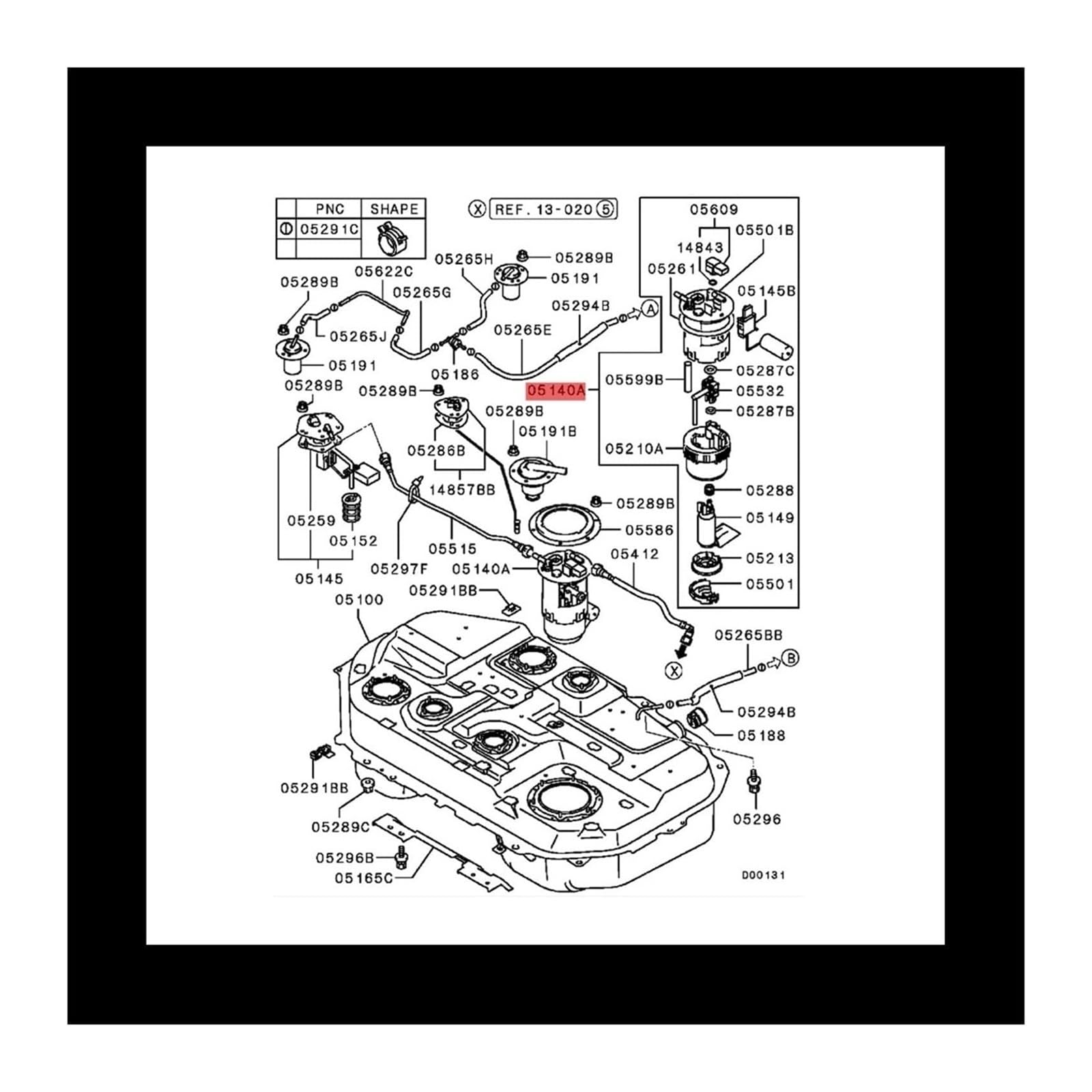 Per Outlander Per Airtrek 2.4L 2005-2006 4G69 Motore Benzina 1760A097 Modulo Di Mandata Della Pompa SP4155M Pompa trasferimento carburante