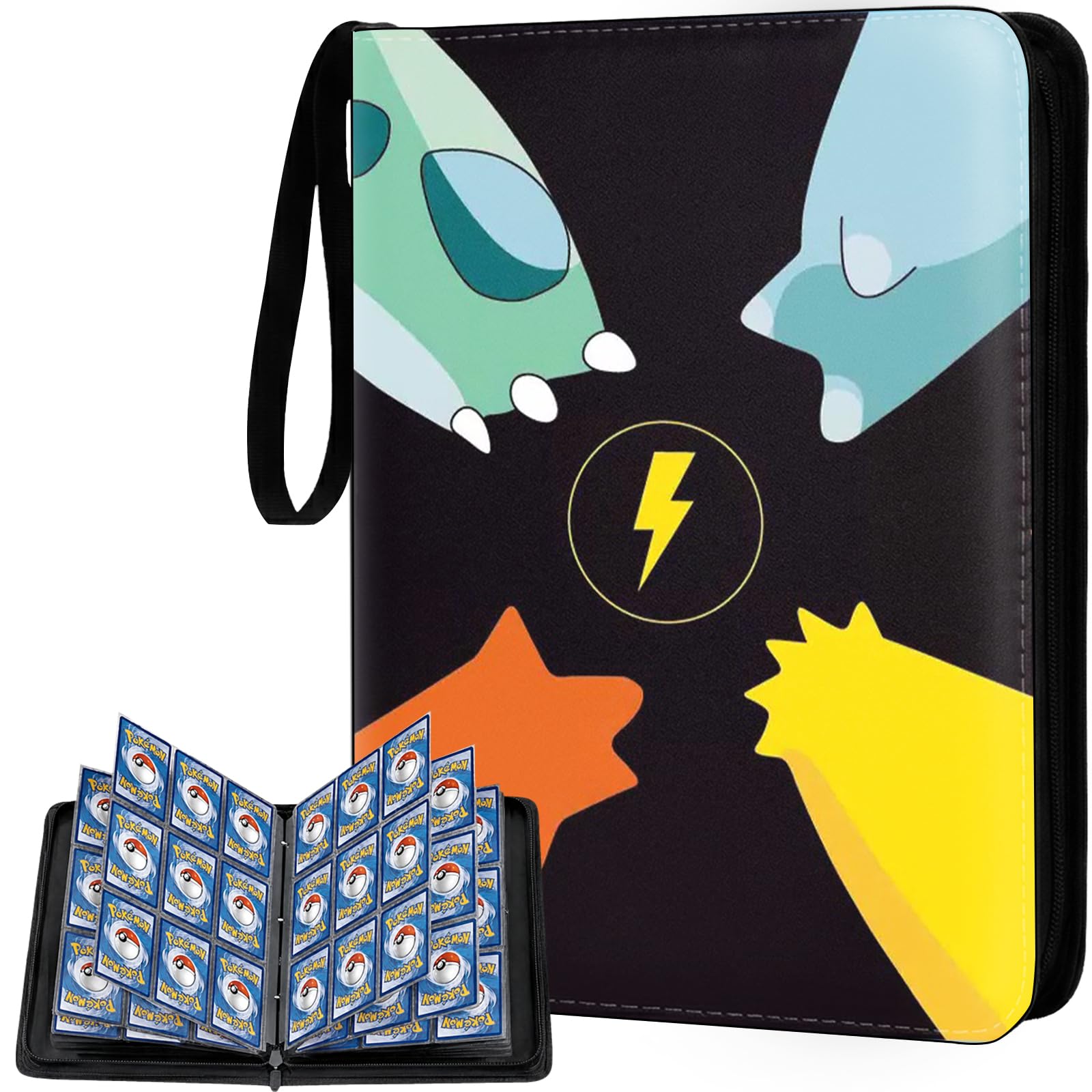 9 Pocket Zipper Trading Cards Binder,900 Side Loading Pockets Card Album
