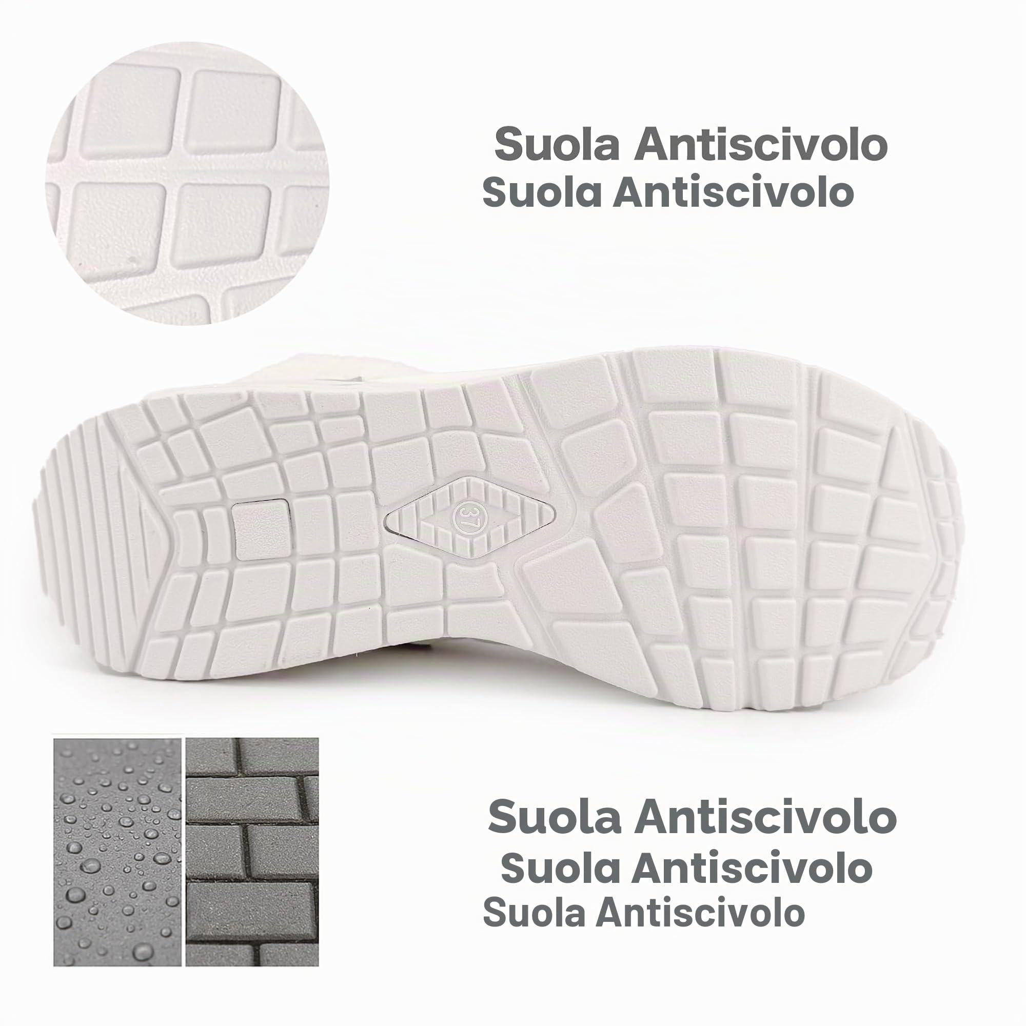 JOMIX Stivaletti Donna Invernali Imbottiti Stivali con Pelliccia Scarpe Sportive Calde Antiscivolo con Cerniera Sneakers Alte Casual